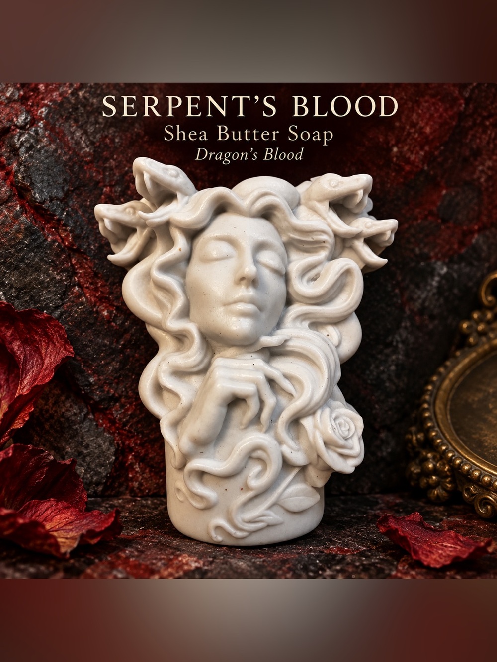 Serpent’s Blood handcrafted scented shea butter soap